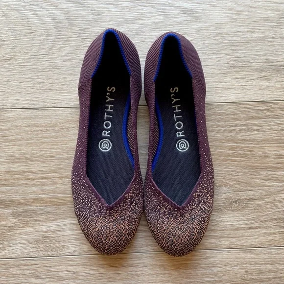 Rothy's Retired Eggplant Metallic Flat - Picture 2 of 8